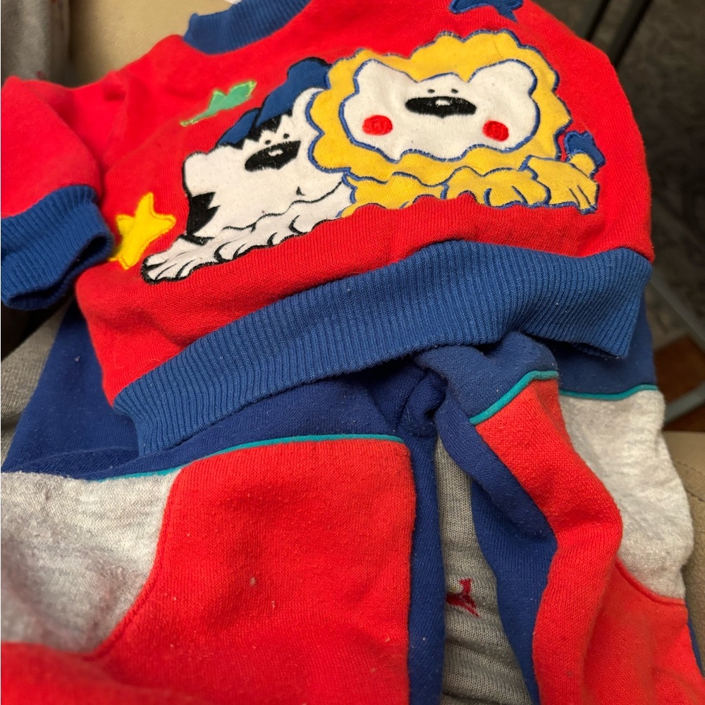 Colorful Cartoon Sweater and Pants Set